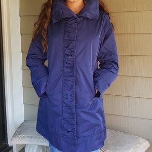 Ruffled A Line Raincoat